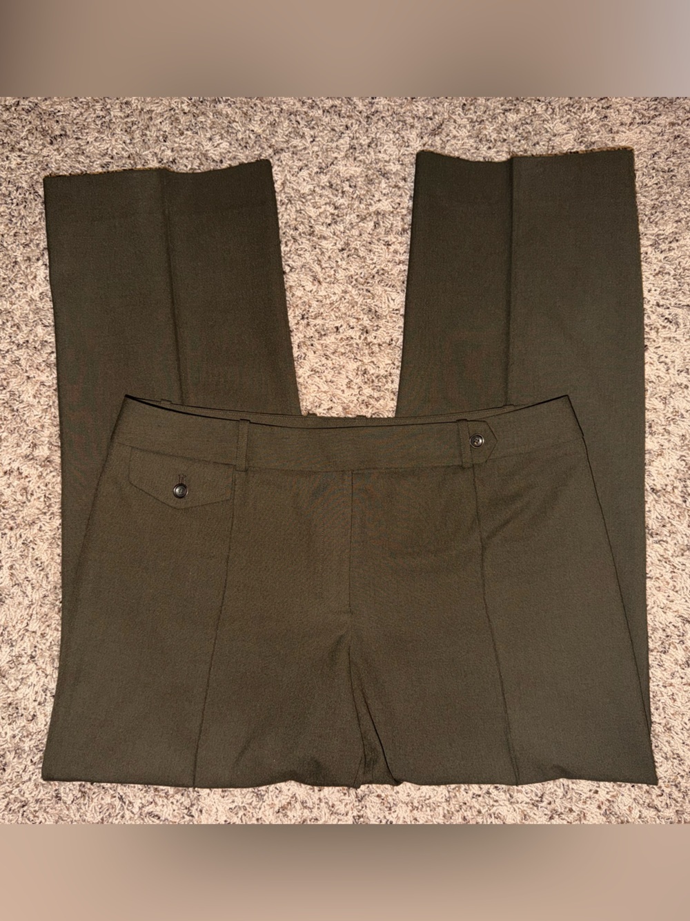 Ann Taylor Women's Dark Olive Dress Pants 14